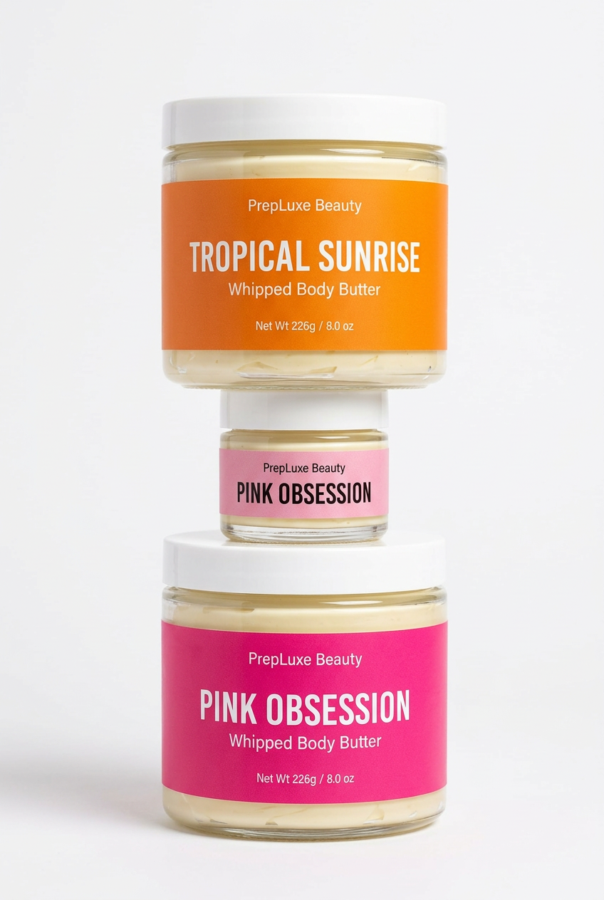 Body Butter Bundle Deal - Any 2 Body Butters get 1 Travel Size Free: